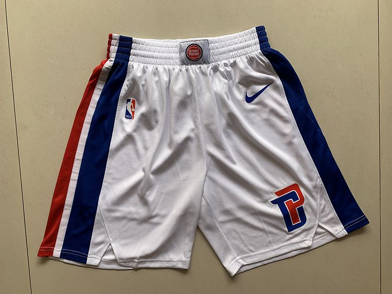 2025 Men NBA Detroit Pistons Shorts Nike White